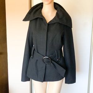 Black wool jacket, size small